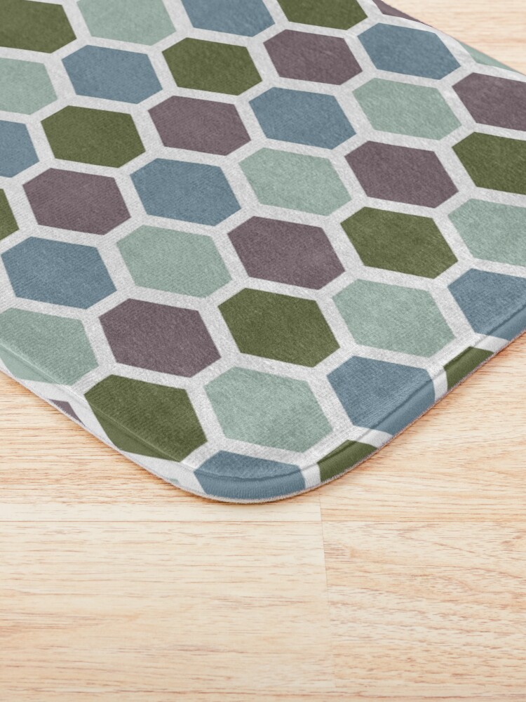 Alternate view of Mid Century Modern Honeycomb Bath Mat