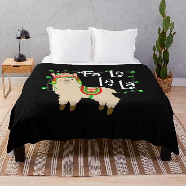 Item preview, Christmas Llama Quote Cute Fa La Holiday Lights Green Red designed and sold by CreatedByHeidi.