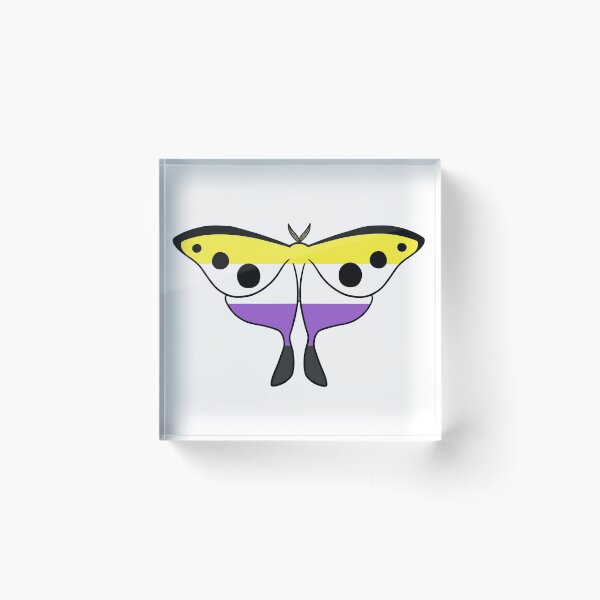 Item preview, Nonbinary Pride Moth designed and sold by avesmx.