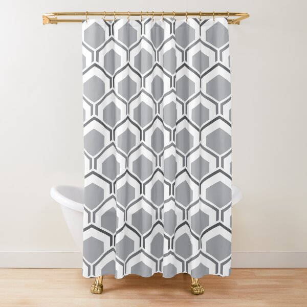 Hexagon Art Shower Curtains Redbubble