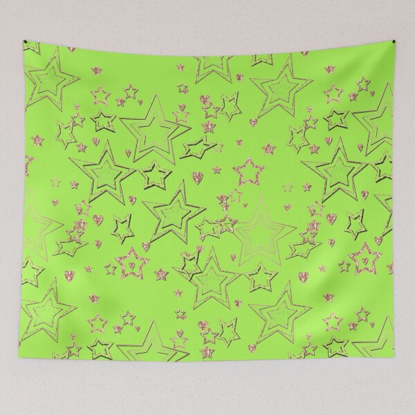 Item preview, Bright green neon stars  designed and sold by fuzzyfox.