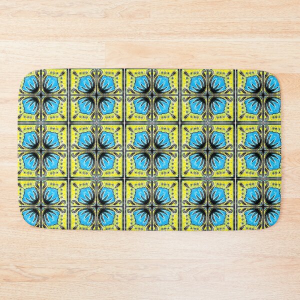 Item preview, spanish tile turquoise and lemon designed and sold by beesocks.