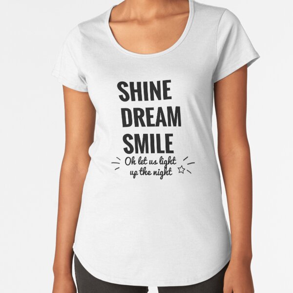 Shine Dream Smile - BTS - Mikrokosmos Premium Scoop T-Shirt