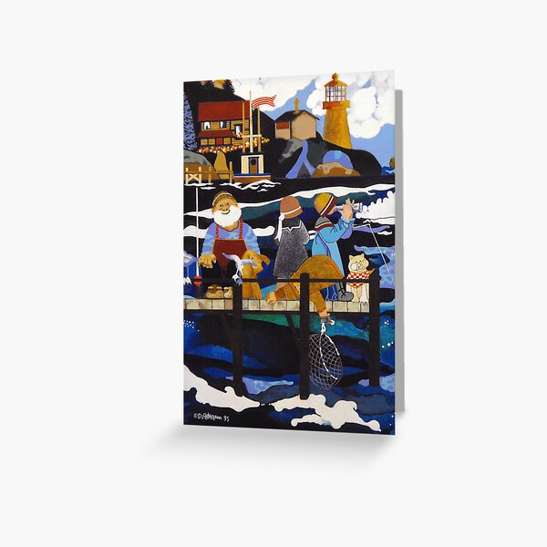 "Fishing On The Bay" Greeting Card Greeting Card