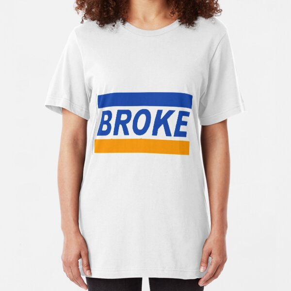 Broke MasterCard Parody Logo Slim Fit T-Shirt