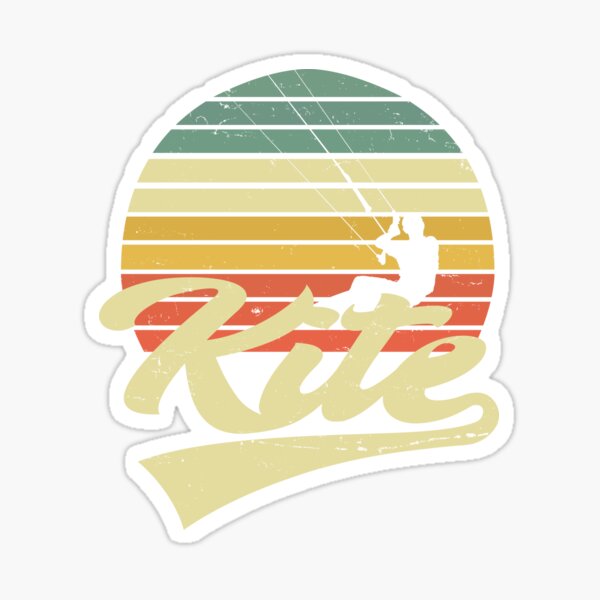KITE Kitesurfing Kiting Kitesurfing Vintage Retro Kitesurfing - Gift Sticker