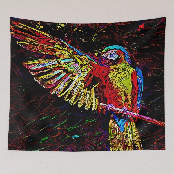 Item preview, Painted Parrot - Splattered Paint Macaw designed and sold by Alyxandre.