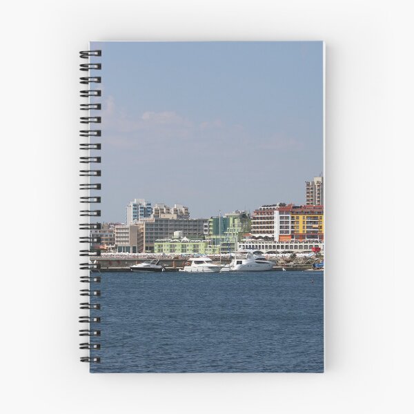 Item preview, port with yachts and hotel buildings Nessebar Bulgaria summer season designed and sold by goceris.