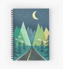 the Long Road at Night Spiral Notebook