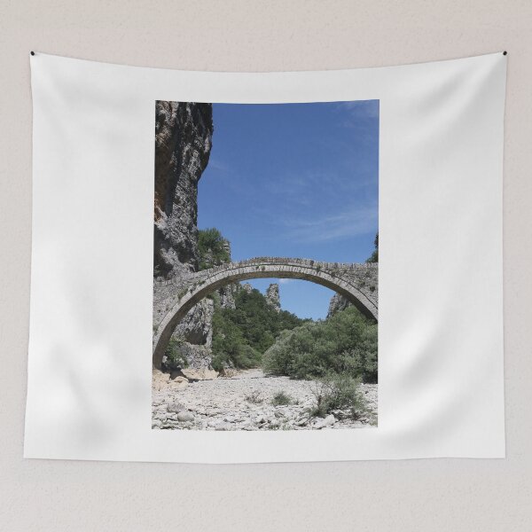 Item preview, kokkori old stone bridge in summer landscape Zagoria Epirus Greece designed and sold by goceris.