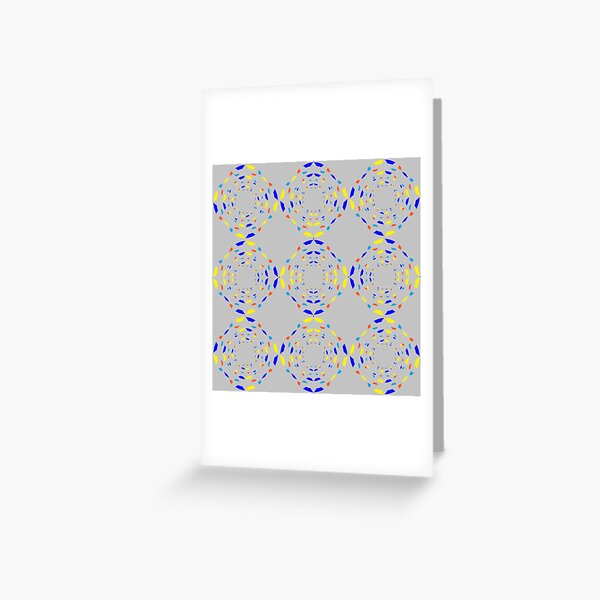 #Scrapbook, #design, #pattern, #repetition, abstract, illustration, square, color image, geometric shape, retro style Greeting Card