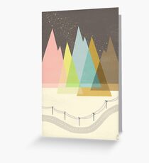 Highway Under Stars Greeting Card