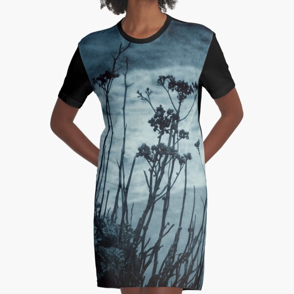 Midnight Dreams of the Sea Graphic T-Shirt Dress