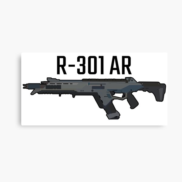 Apex Legends R 301 Assault Rifle White Canvas Print By Lutziecreations Redbubble
