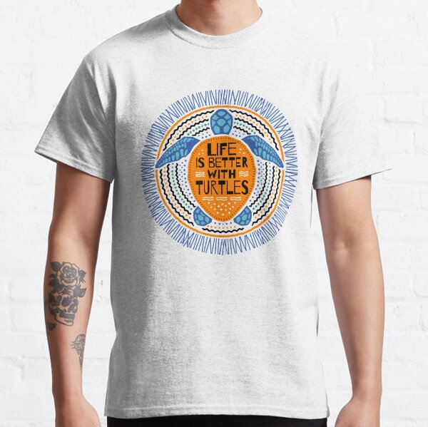 Vista previa del artículo con la obra «Tortuga Boho - La vida es mejor con las tortugas», diseñado y vendido por Bangtees.