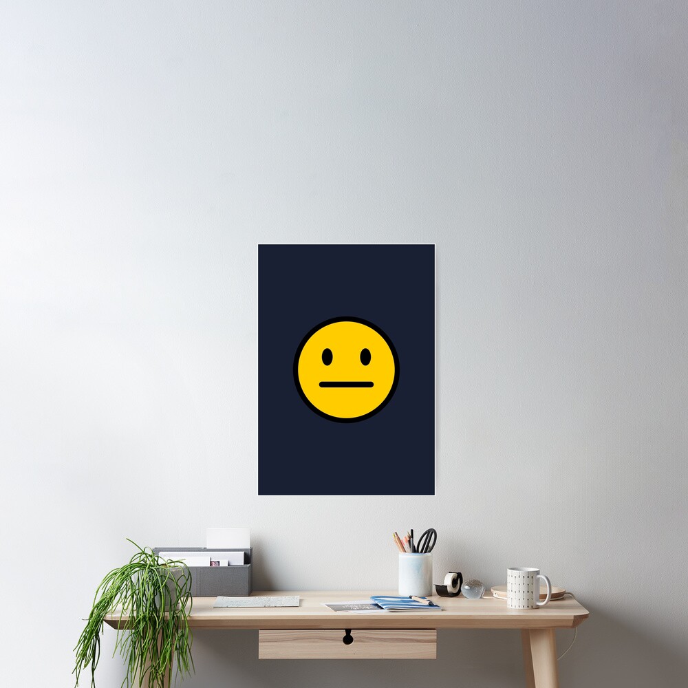 blank-stare-emoji-poster-for-sale-by-feelklin-redbubble