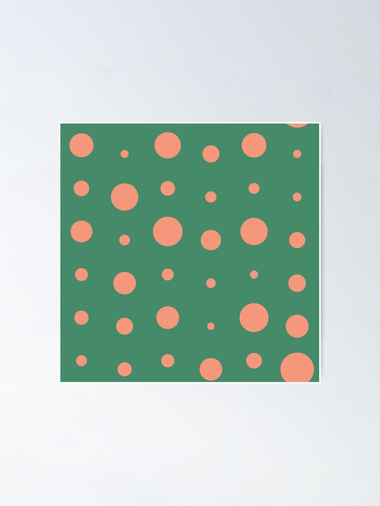 Printable Green on White Random Polka Dot Page Border