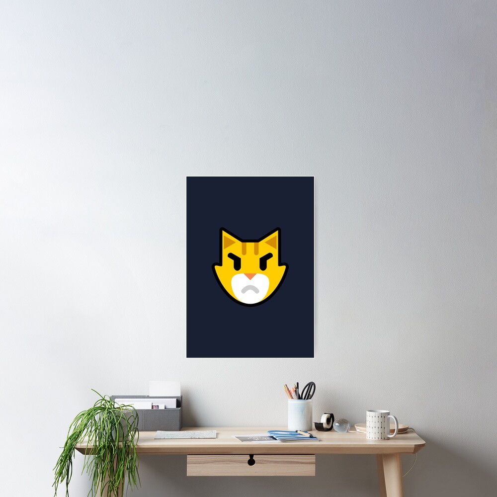 Angry Cat Emoji Poster for Sale by Luke Thornton