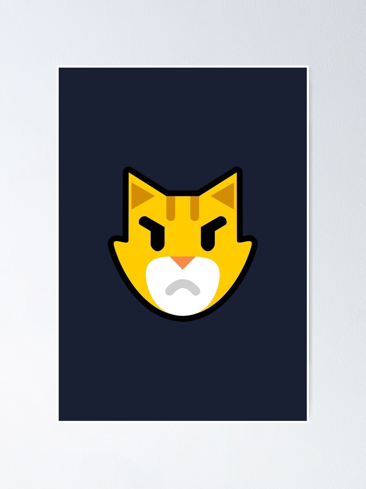 Angry Cat Emoji Poster for Sale by Luke Thornton