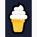 Soft Serve Ice Cream Emoji Art Board Print By Feelklin Redbubble