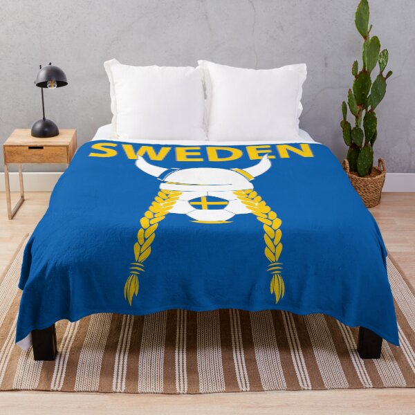 Item preview, Sweden Sverige Soccer Swedish Viking Woman designed and sold by OgeesWorld.
