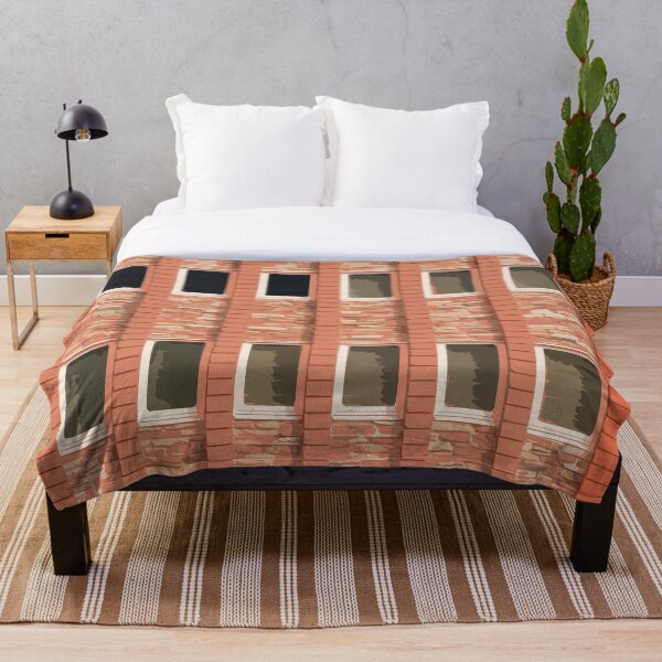 Orange House Throw Blanket
