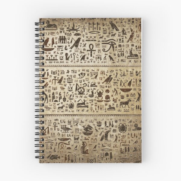 Item preview, Ancient Egyptian hieroglyphs - Vintage and gold designed and sold by k9printart.