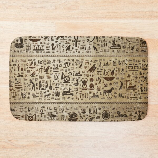 Item preview, Ancient Egyptian hieroglyphs - Vintage and gold designed and sold by k9printart.