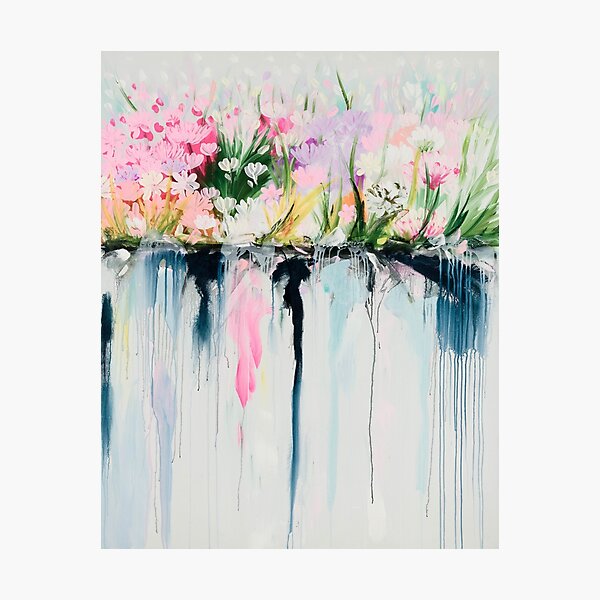 flower drip painting