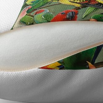 Alternate view of Australian Parakeets Throw Pillow