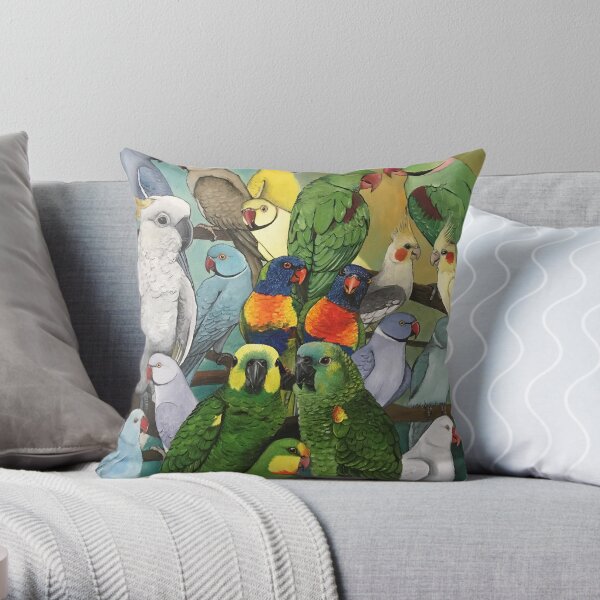 Julia's Birds Throw Pillow