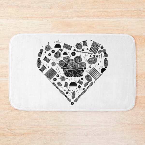 Item preview, I love knitting | Wool needle heart sewing hobby designed and sold by anziehend.