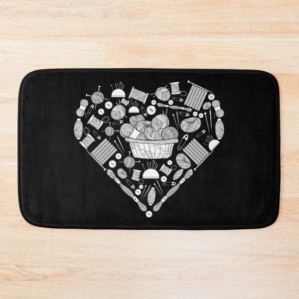 Item preview, I love knitting | Wool needle heart sewing hobby designed and sold by anziehend.
