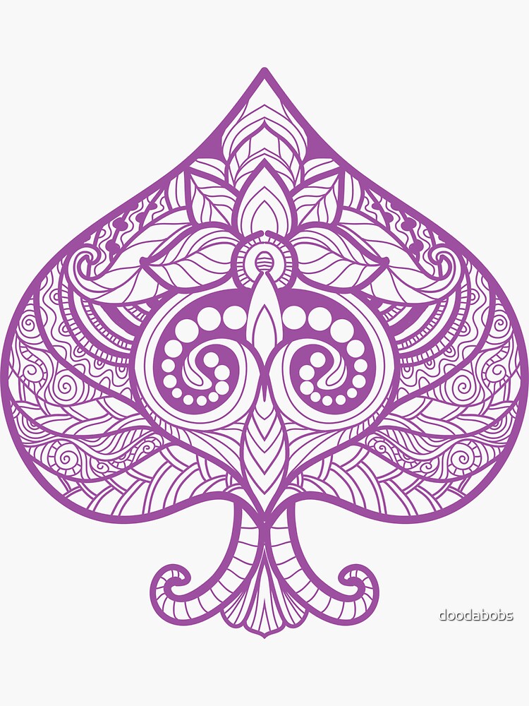 "Purple Ace of Spades Asexual Pride print" Sticker by doodabobs Redbubble