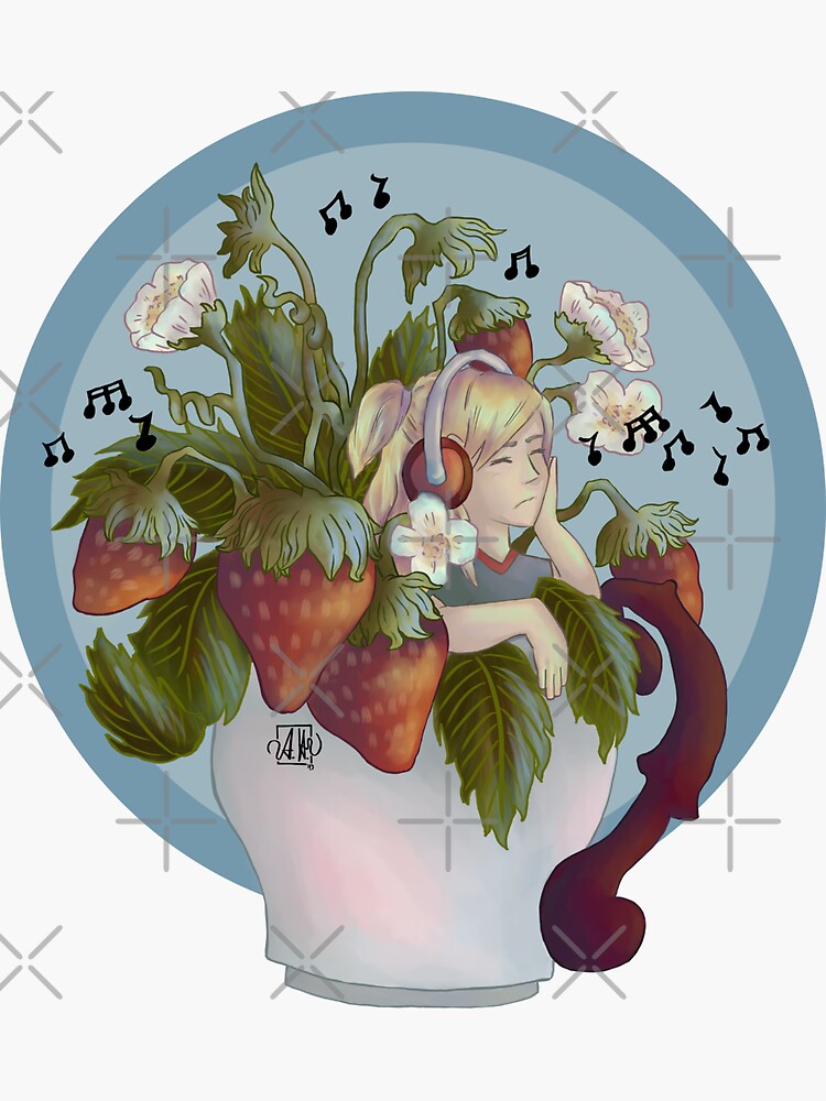 Thumbnail 3 of 3, Sticker, Living is easy with eyes closed. designed and sold by Gypsopani.