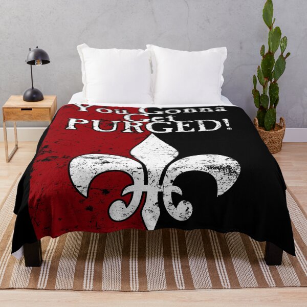 Item preview, You Gonna Get Purged Fleur De Lis Aged designed and sold by SideQuest - Scribbled Chaos!.