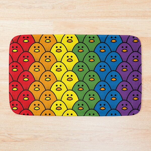 Item preview, Bold Rainbow Coloured Chicks in Vertical Double Rows designed and sold by CleverPencil.