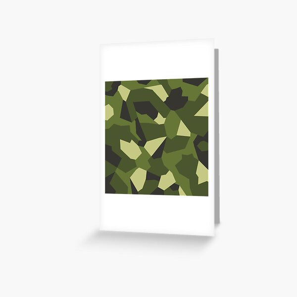 3dRose Turquoise Grey Camouflage Pattern gc_268282_1 Greeting Cards