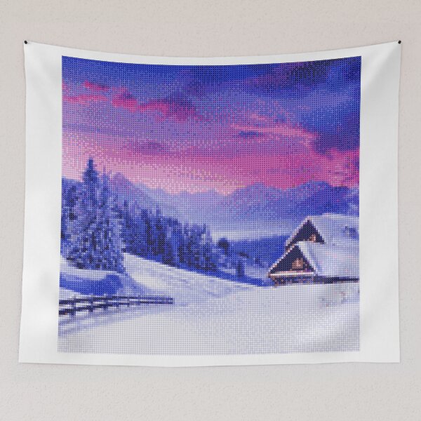 Item preview, Pixelated winter Scene designed and sold by Hvll1116.