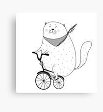 Bike cat Canvas Print