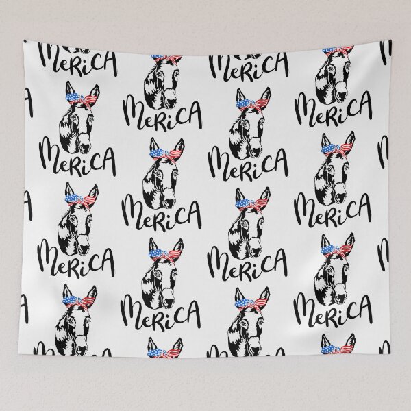 Item preview, Merica Donkey Bandana USA America Country Farm Girl designed and sold by DoubleBrush.