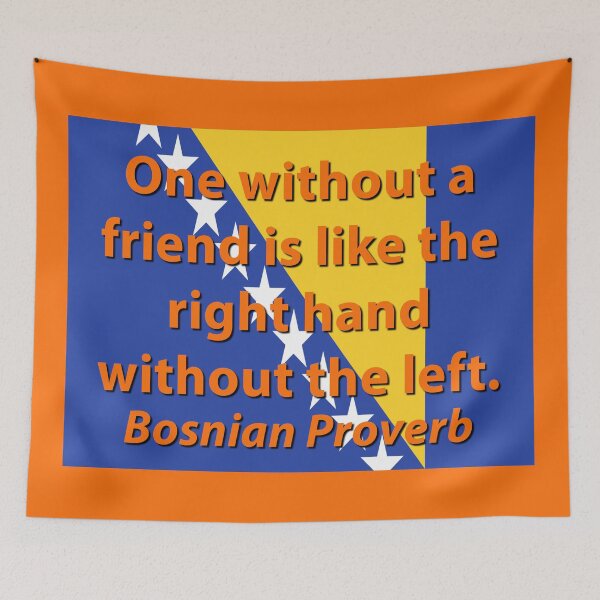 Artikelvorschau, Einer ohne Freund - Bosnisches Sprichwort entworfen und verkauft von CrankyOldDude.