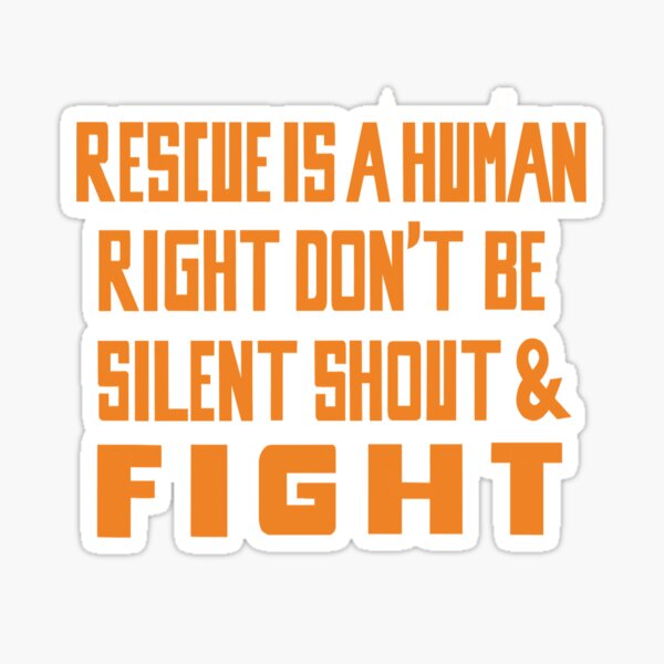 Rescue is a Human Right Sticker