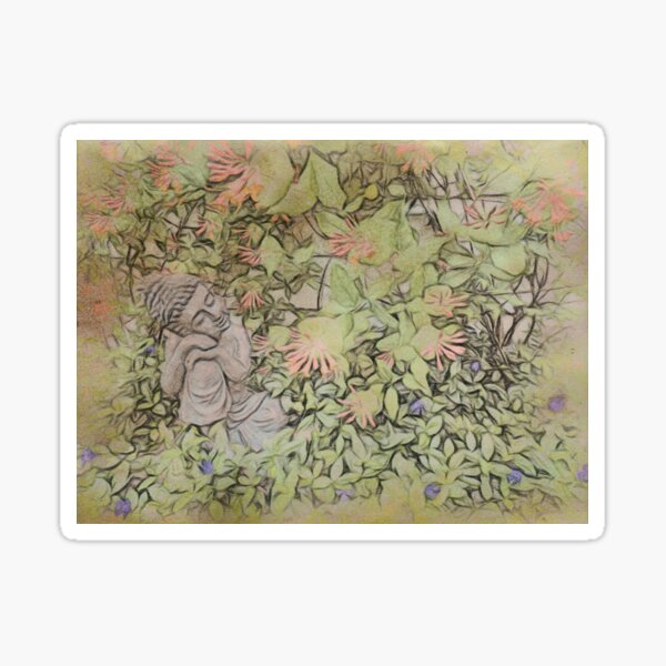 Young Buddha - Contemplating The Day Sticker