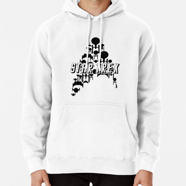Starship Trek (variante noire) Sweat à capuche épais