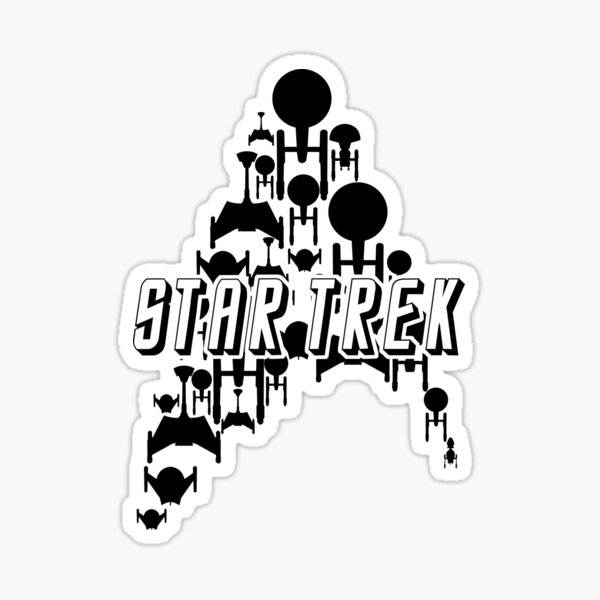 Starship Trek (Black Variant) Sticker