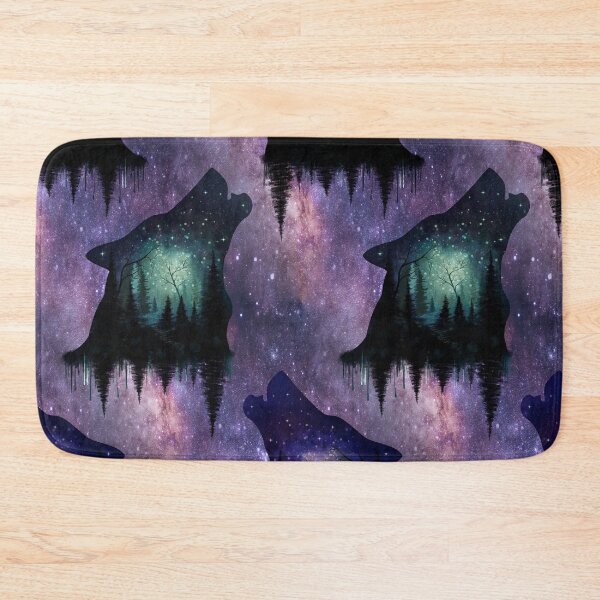 Item preview, Galaxy wolf forest designed and sold by BlueMothShop.