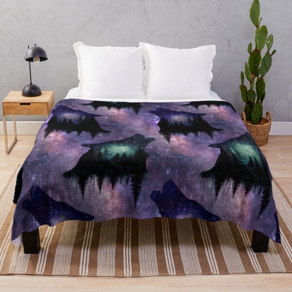 Item preview, Galaxy wolf forest designed and sold by BlueMothShop.