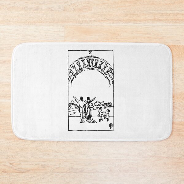 Item preview, Tarot Card : 10 of Cups | Ten of Cups black & white designed and sold by tarotcarddesign.