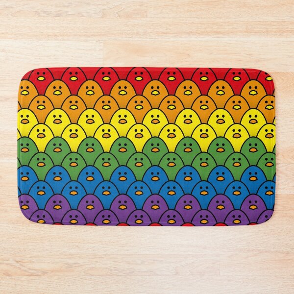 Item preview, Bold Rainbow Coloured Chicks in Horizontal Double Rows designed and sold by CleverPencil.
